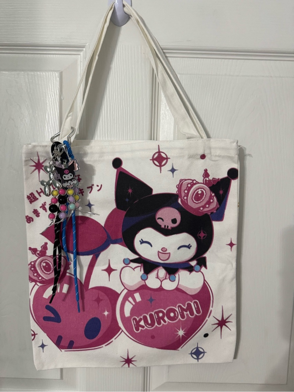 Kuromi Pink Graphic Canvas Tote Bag
2 different sided Bag.